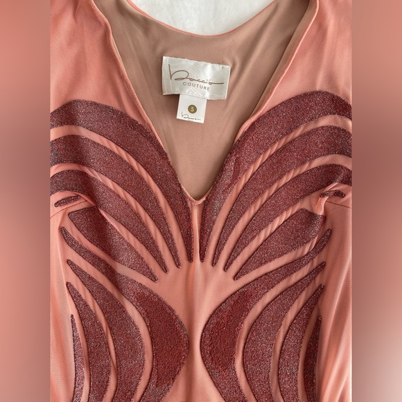 Baccio Couture Chic Mauve Bodycon Midi Dress - Picture 8 of 8